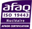 Marque AFAQ ISO 19443 Nucléaire, délivrée par AFNOR Certification