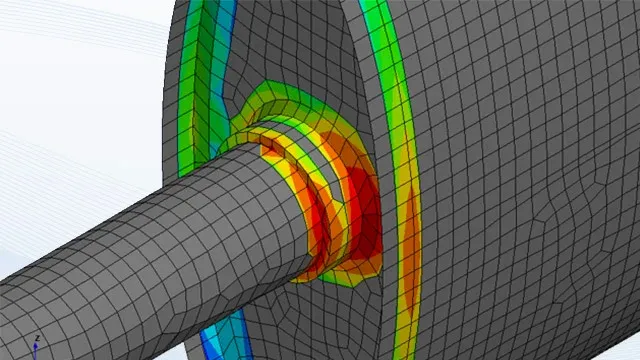 Calcul de fatigue : endommagement concentré au congé d’un arbre, à l’épaulement